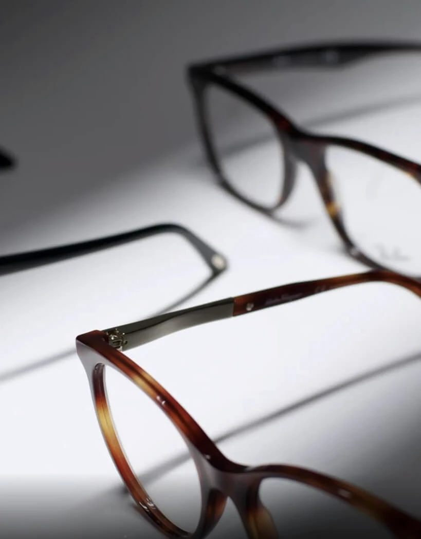 Selection of designer eyeglasses frames